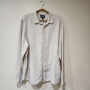 Banana Republic Standard Fit Men's Linen Button Up Shirt Long Sleeve size XXL